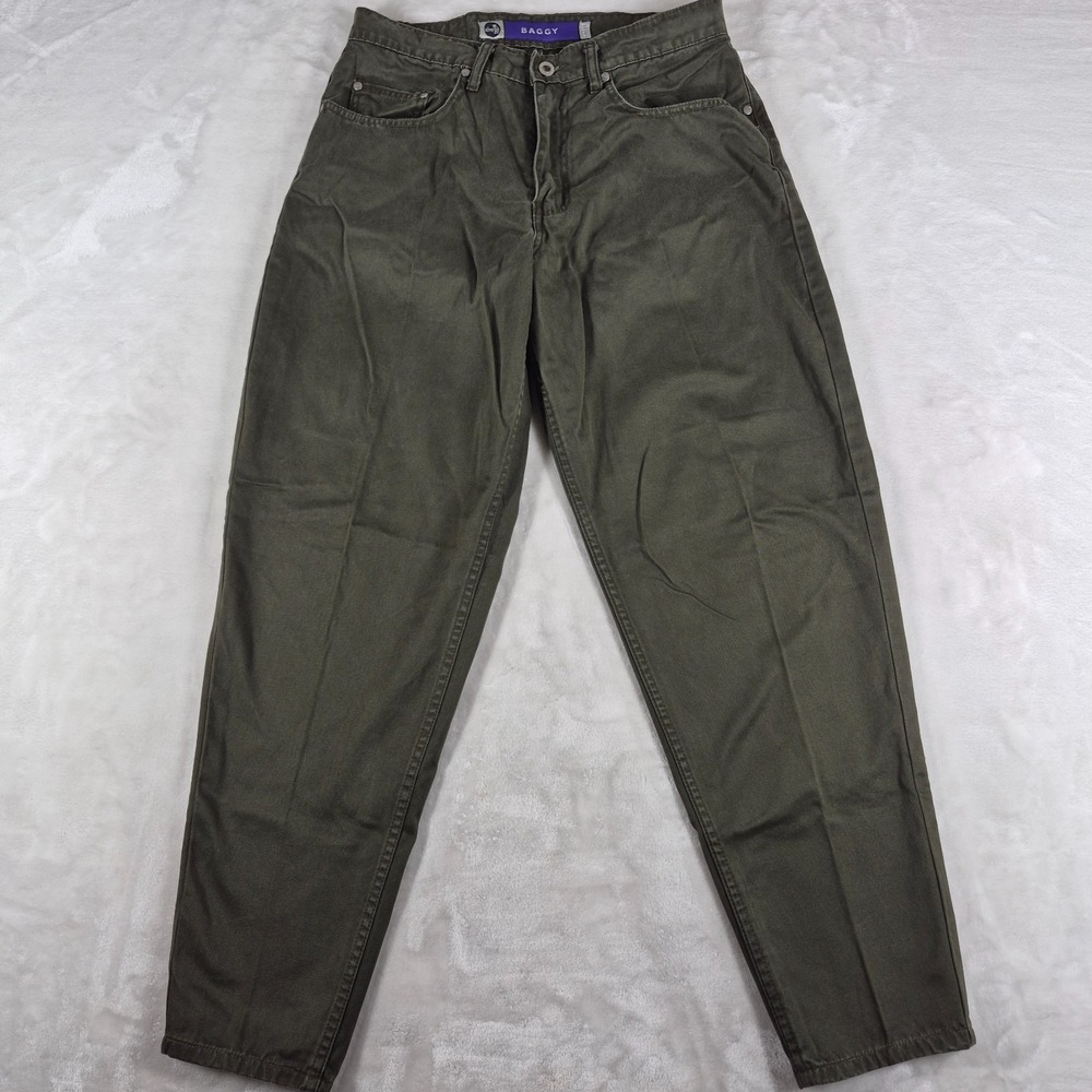 Vintage Levi's SilverTab Baggy Pants Men's 32x30 Green Relaxed Comfort 90s